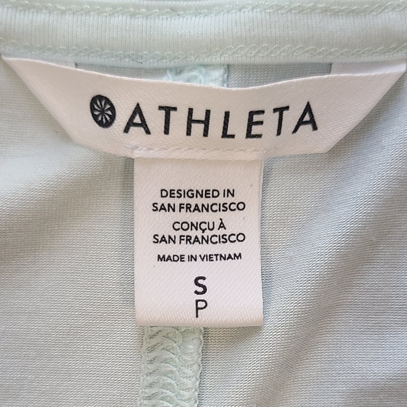 Athleta Short Sleeve Scoop Neck Tops Bundle S (Fits M) Mint & Blue - Picture 7 of 10